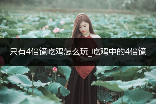 只有4倍镜吃鸡怎么玩_吃鸡中的4倍镜