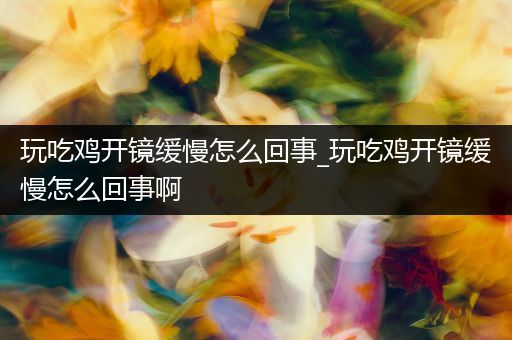 玩吃鸡开镜缓慢怎么回事_玩吃鸡开镜缓慢怎么回事啊