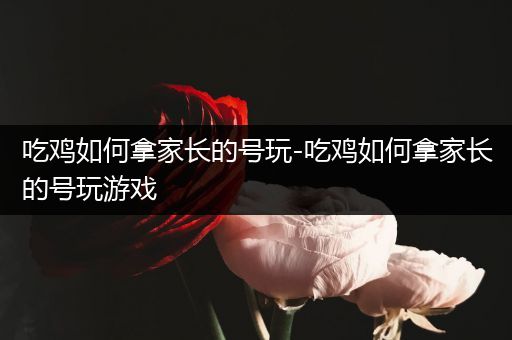 吃鸡如何拿家长的号玩-吃鸡如何拿家长的号玩游戏