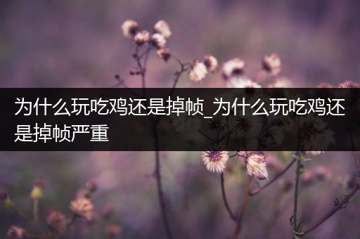 为什么玩吃鸡还是掉帧_为什么玩吃鸡还是掉帧严重