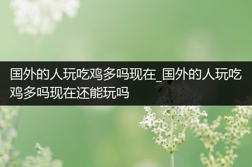 国外的人玩吃鸡多吗现在_国外的人玩吃鸡多吗现在还能玩吗