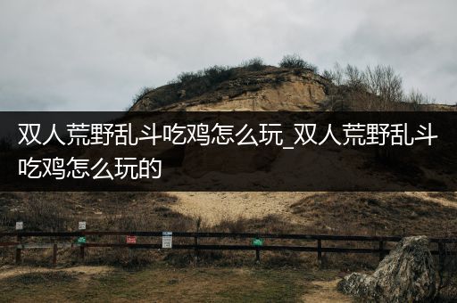 双人荒野乱斗吃鸡怎么玩_双人荒野乱斗吃鸡怎么玩的