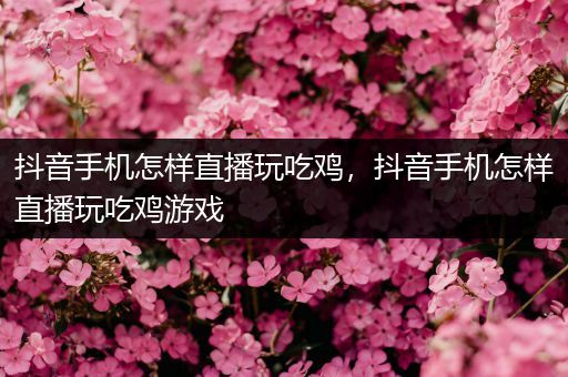 抖音手机怎样直播玩吃鸡，抖音手机怎样直播玩吃鸡游戏
