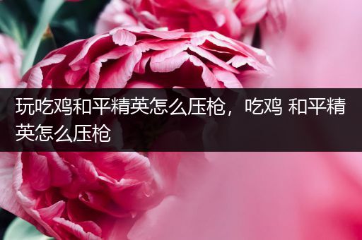 玩吃鸡和平精英怎么压枪，吃鸡 和平精英怎么压枪