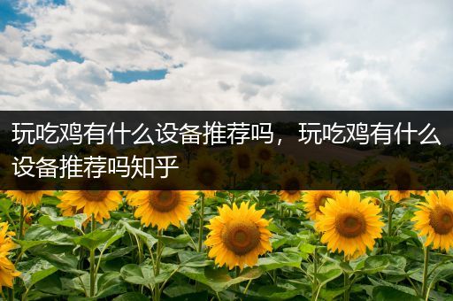 玩吃鸡有什么设备推荐吗，玩吃鸡有什么设备推荐吗知乎