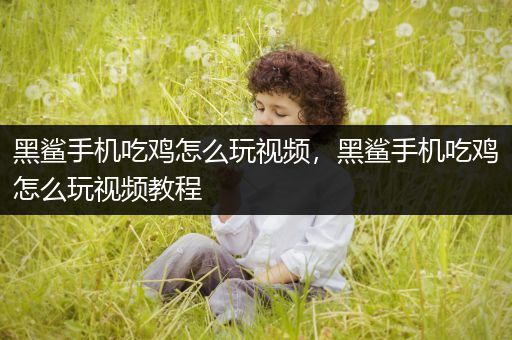 黑鲨手机吃鸡怎么玩视频，黑鲨手机吃鸡怎么玩视频教程
