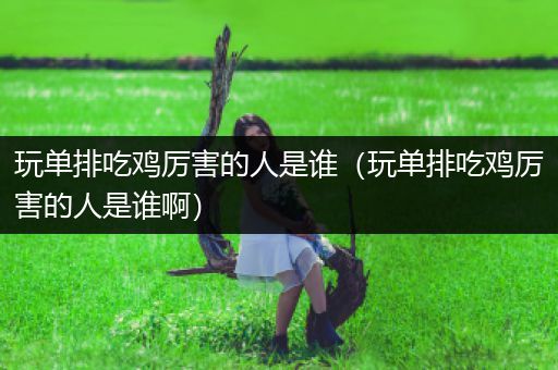 玩单排吃鸡厉害的人是谁（玩单排吃鸡厉害的人是谁啊）