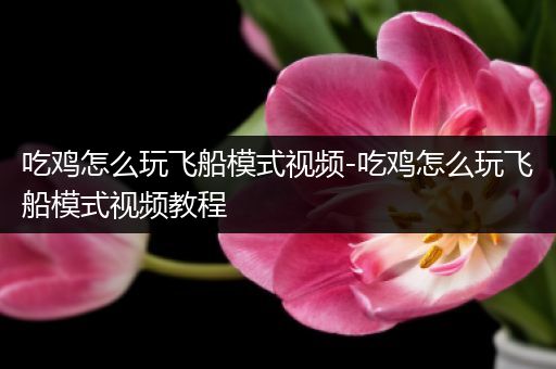 吃鸡怎么玩飞船模式视频-吃鸡怎么玩飞船模式视频教程