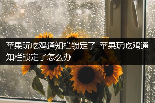 苹果玩吃鸡通知栏锁定了-苹果玩吃鸡通知栏锁定了怎么办