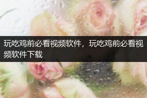 玩吃鸡前必看视频软件，玩吃鸡前必看视频软件下载