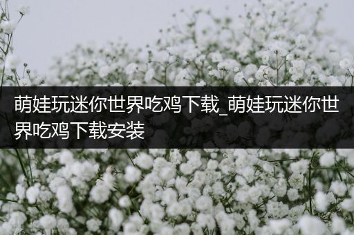 萌娃玩迷你世界吃鸡下载_萌娃玩迷你世界吃鸡下载安装