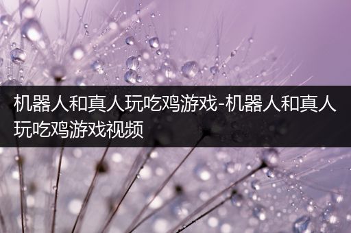 机器人和真人玩吃鸡游戏-机器人和真人玩吃鸡游戏视频