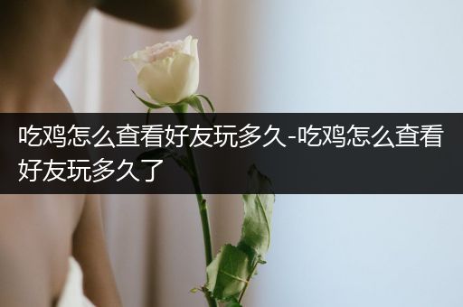 吃鸡怎么查看好友玩多久-吃鸡怎么查看好友玩多久了