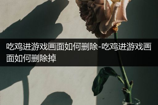 吃鸡进游戏画面如何删除-吃鸡进游戏画面如何删除掉