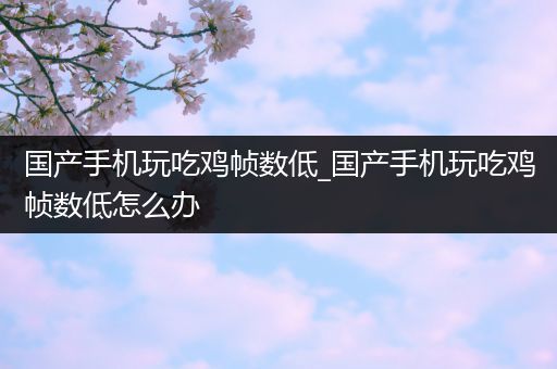 国产手机玩吃鸡帧数低_国产手机玩吃鸡帧数低怎么办