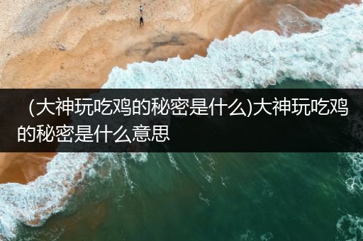 （大神玩吃鸡的秘密是什么)大神玩吃鸡的秘密是什么意思