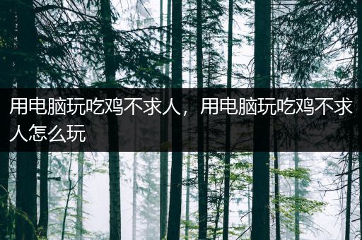 用电脑玩吃鸡不求人，用电脑玩吃鸡不求人怎么玩