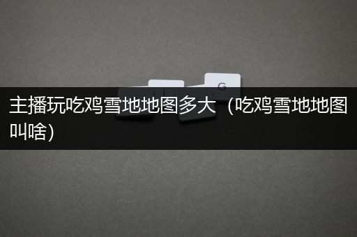 主播玩吃鸡雪地地图多大（吃鸡雪地地图叫啥）