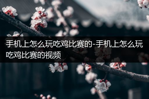 手机上怎么玩吃鸡比赛的-手机上怎么玩吃鸡比赛的视频