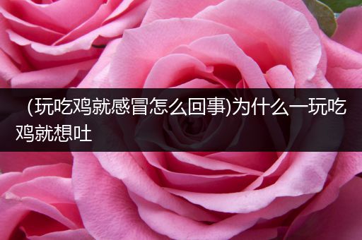 （玩吃鸡就感冒怎么回事)为什么一玩吃鸡就想吐