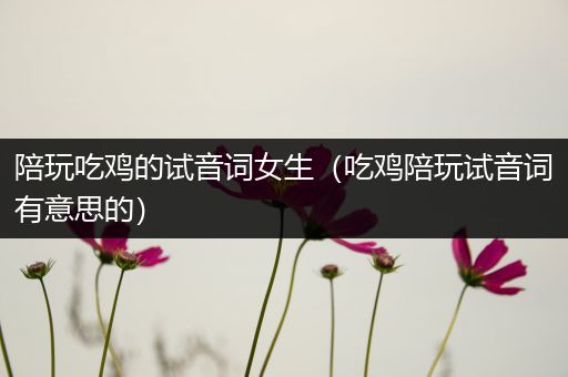 陪玩吃鸡的试音词女生（吃鸡陪玩试音词有意思的）