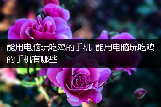 能用电脑玩吃鸡的手机-能用电脑玩吃鸡的手机有哪些