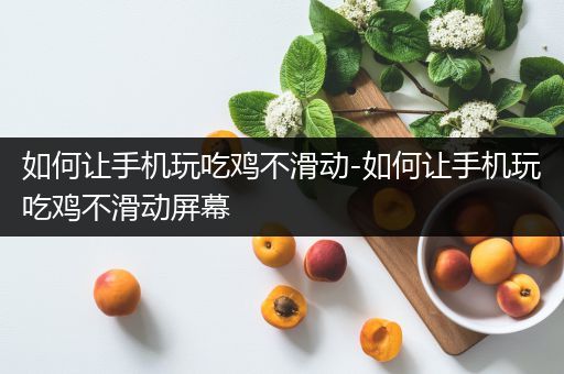 如何让手机玩吃鸡不滑动-如何让手机玩吃鸡不滑动屏幕