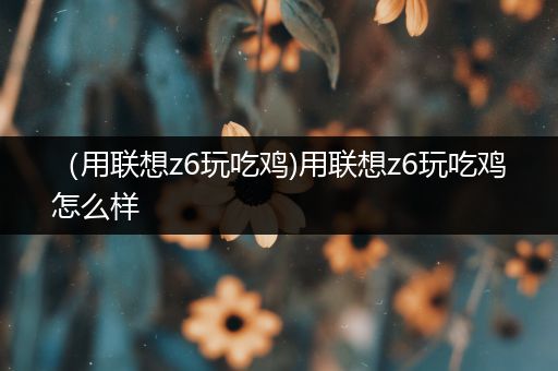 （用联想z6玩吃鸡)用联想z6玩吃鸡怎么样