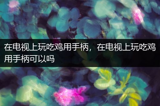 在电视上玩吃鸡用手柄，在电视上玩吃鸡用手柄可以吗