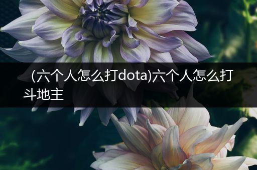 （六个人怎么打dota)六个人怎么打斗地主