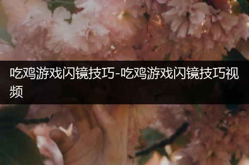 吃鸡游戏闪镜技巧-吃鸡游戏闪镜技巧视频