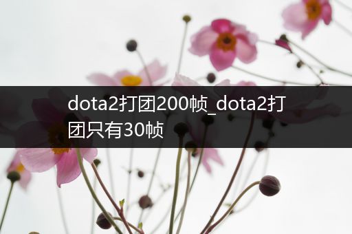 dota2打团200帧_dota2打团只有30帧
