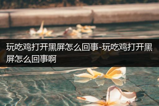 玩吃鸡打开黑屏怎么回事-玩吃鸡打开黑屏怎么回事啊