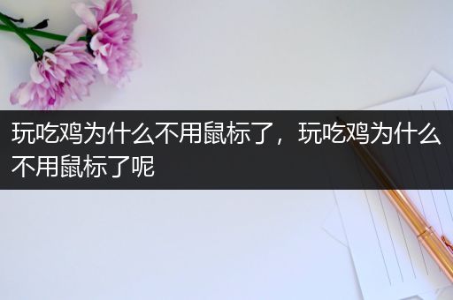 玩吃鸡为什么不用鼠标了，玩吃鸡为什么不用鼠标了呢