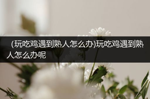 （玩吃鸡遇到熟人怎么办)玩吃鸡遇到熟人怎么办呢