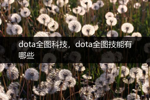 dota全图科技，dota全图技能有哪些
