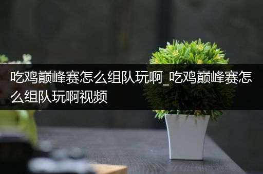 吃鸡巅峰赛怎么组队玩啊_吃鸡巅峰赛怎么组队玩啊视频