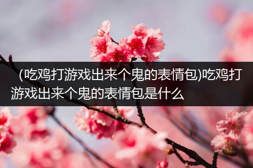（吃鸡打游戏出来个鬼的表情包)吃鸡打游戏出来个鬼的表情包是什么