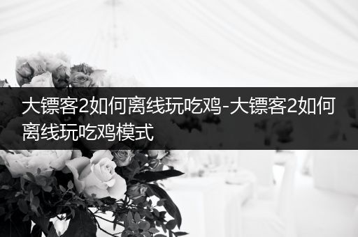 大镖客2如何离线玩吃鸡-大镖客2如何离线玩吃鸡模式