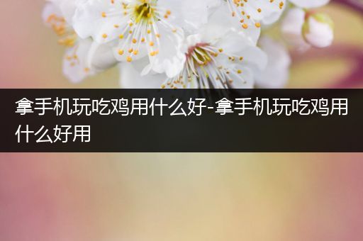 拿手机玩吃鸡用什么好-拿手机玩吃鸡用什么好用