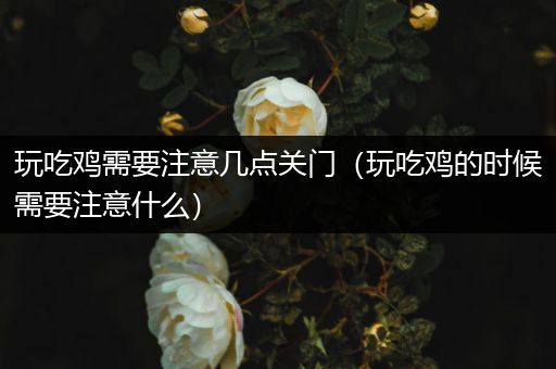 玩吃鸡需要注意几点关门（玩吃鸡的时候需要注意什么）