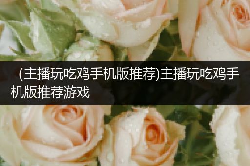 （主播玩吃鸡手机版推荐)主播玩吃鸡手机版推荐游戏