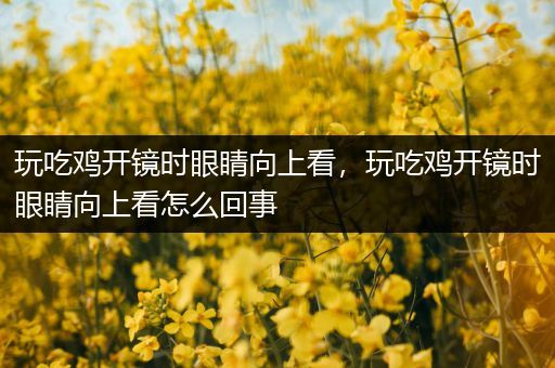 玩吃鸡开镜时眼睛向上看，玩吃鸡开镜时眼睛向上看怎么回事