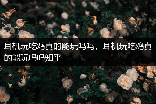 耳机玩吃鸡真的能玩吗吗，耳机玩吃鸡真的能玩吗吗知乎