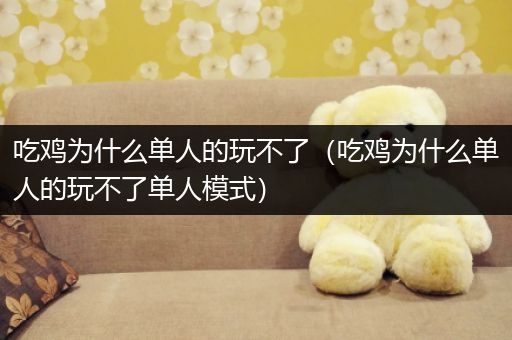 吃鸡为什么单人的玩不了（吃鸡为什么单人的玩不了单人模式）