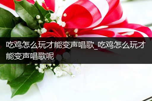 吃鸡怎么玩才能变声唱歌_吃鸡怎么玩才能变声唱歌呢