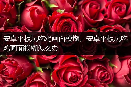 安卓平板玩吃鸡画面模糊，安卓平板玩吃鸡画面模糊怎么办
