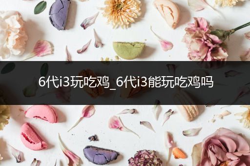 6代i3玩吃鸡_6代i3能玩吃鸡吗
