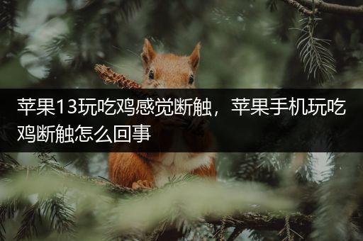 苹果13玩吃鸡感觉断触，苹果手机玩吃鸡断触怎么回事