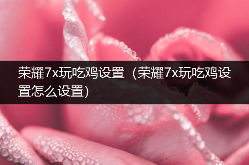 荣耀7x玩吃鸡设置（荣耀7x玩吃鸡设置怎么设置）
